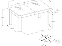 Eettafel porto 138x80cm - eikdecor - afbeelding 4 van  10