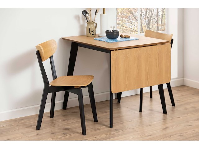 Eettafel rover - eik/zwart 80/120 cm - modern design - afbeelding 1 van  7
