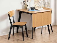 Eettafel rover - eik/zwart 80/120 cm - modern design - afbeelding 1 van  7