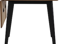 Eettafel rover - eik/zwart 80/120 cm - modern design - afbeelding 4 van  7