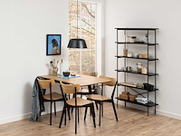 Eettafel rover - eik/zwart 80/120 cm - modern design - afbeelding 5 van  7