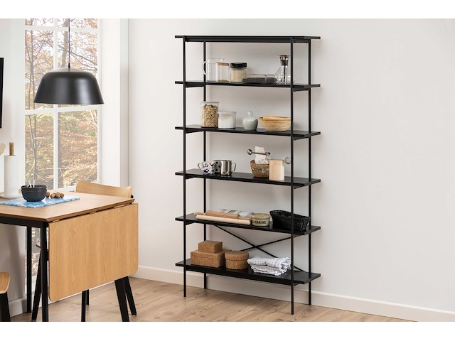 Eettafel rover - eik/zwart 80/120 cm - modern design - afbeelding 6 van  7