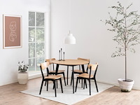 Eettafel rover 105 - eik/zwart - afbeelding 1 van  7