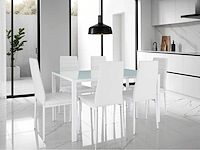 Eettafelstoel wit/wit (x6) - afbeelding 1 van  5