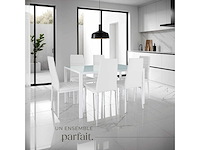 Eettafelstoel wit/wit (x6) - afbeelding 4 van  5