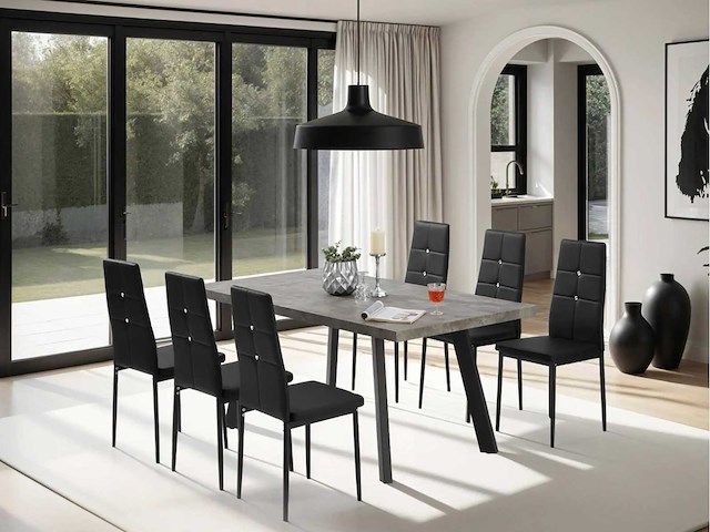 Eettafelstoelen - noir (x8) - afbeelding 1 van  8