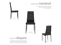 Eettafelstoelen - noir (x8) - afbeelding 4 van  8