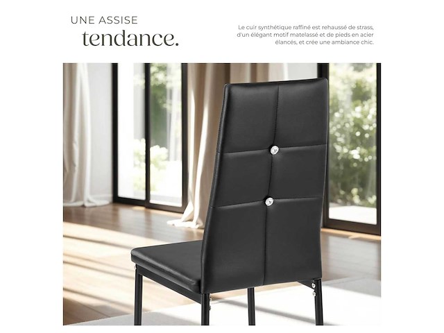 Eettafelstoelen - noir (x8) - afbeelding 5 van  8
