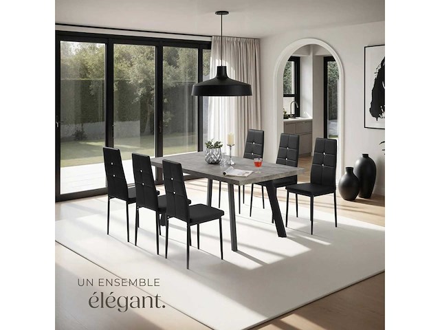 Eettafelstoelen - noir (x8) - afbeelding 7 van  8