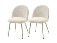 Eettafelstoelen, keukenstoelen - crèmewit - afbeelding 2 van  4