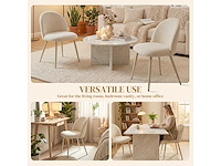 Eettafelstoelen, keukenstoelen - crèmewit - afbeelding 4 van  4