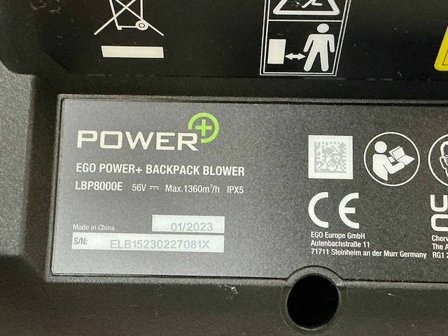 Ego lbp8000e accu ruggedragen bladblazer - afbeelding 4 van  4