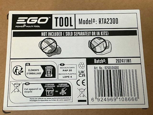 Ego phx1600 multitool accu bosmaaierset - afbeelding 2 van  11