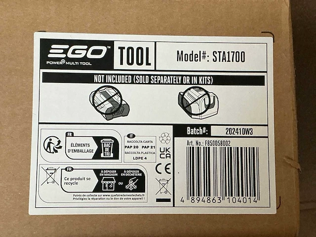 Ego phx1600 multitool accu bosmaaierset - afbeelding 10 van  11