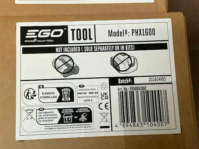 Ego phx1600 multitool accu bosmaaierset - afbeelding 6 van  11