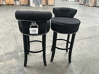 Eichholtz houten designkruk (2x) - afbeelding 1 van  5