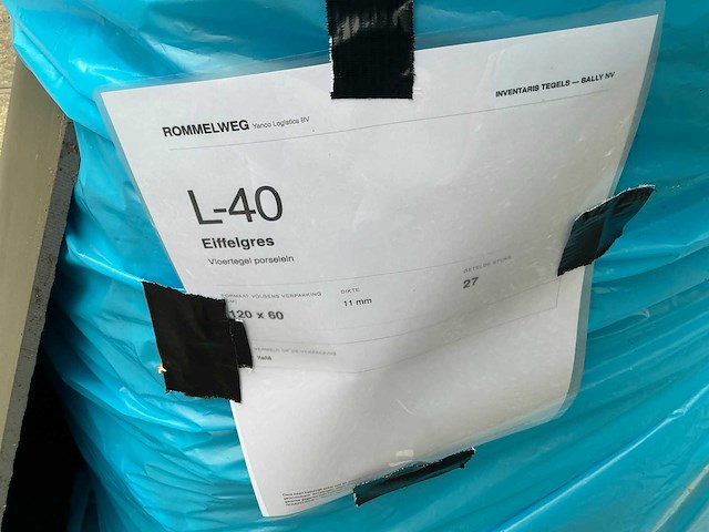 Eiffelgres vloertegel (27x) - afbeelding 3 van  3