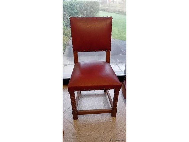 Eik-lederen stoelen - afbeelding 1 van  2