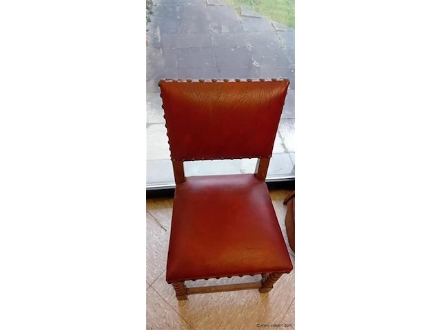 Eik-lederen stoelen - afbeelding 2 van  2
