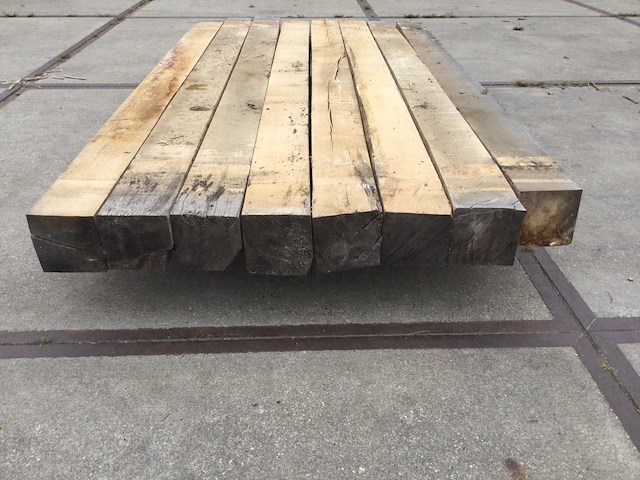 Eiken balken 135x135x2100 ( 8 ) - afbeelding 3 van  6
