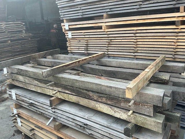 Eiken balken 8x10 (19x) - afbeelding 1 van  3