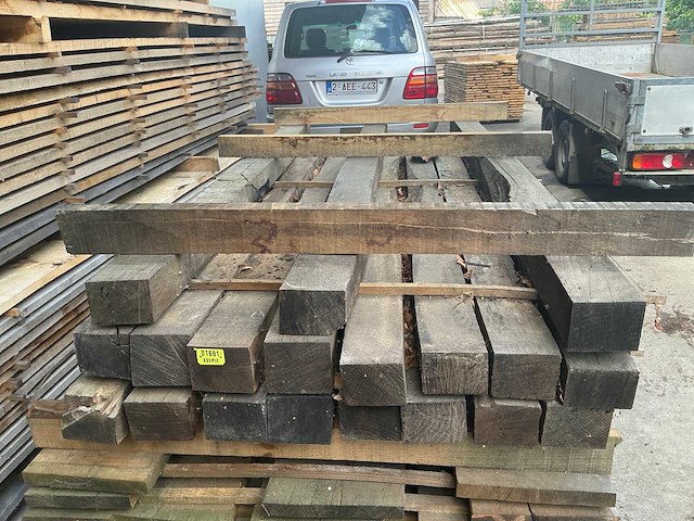 Eiken balken 8x10 (19x) - afbeelding 2 van  3