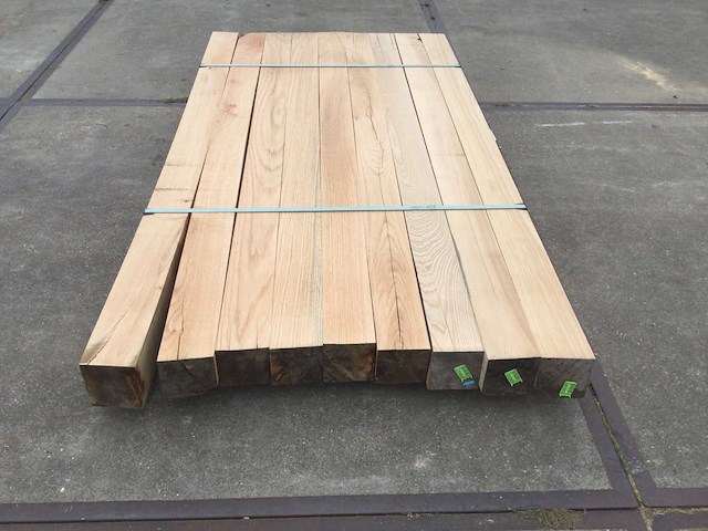 Eiken balken geschaafd 120x120x2100 ( 9 ) - afbeelding 2 van  6