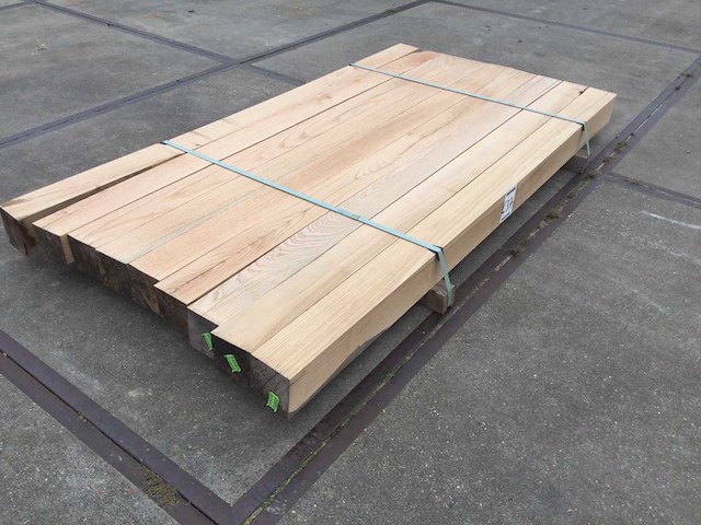 Eiken balken geschaafd 120x120x2100 ( 9 ) - afbeelding 1 van  6