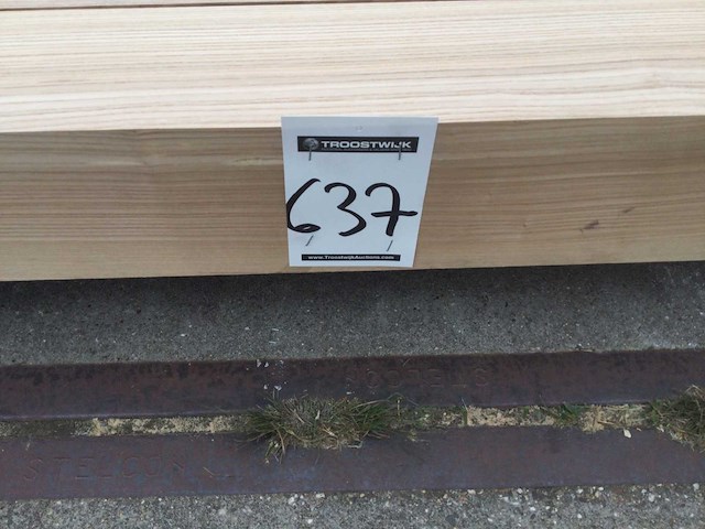 Eiken balken geschaafd 120x120x2100 ( 9 ) - afbeelding 5 van  6