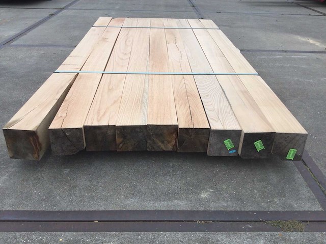 Eiken balken geschaafd 120x120x2100 ( 9 ) - afbeelding 3 van  5