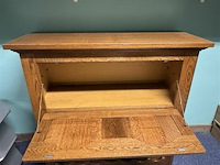 Eiken barkast met wijnrek - afbeelding 3 van  3