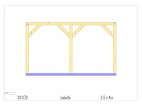 Eiken buitenkamer 3,5x4 - afbeelding 4 van  10