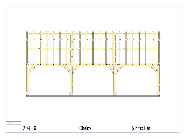 Eiken carport 5,50x10 - afbeelding 8 van  14