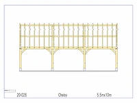 Eiken carport 5,50x10 - afbeelding 8 van  14