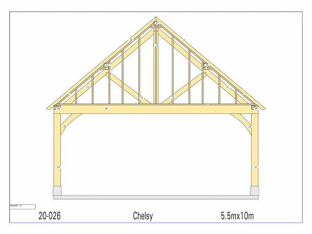 Eiken carport 5,50x10 - afbeelding 10 van  14