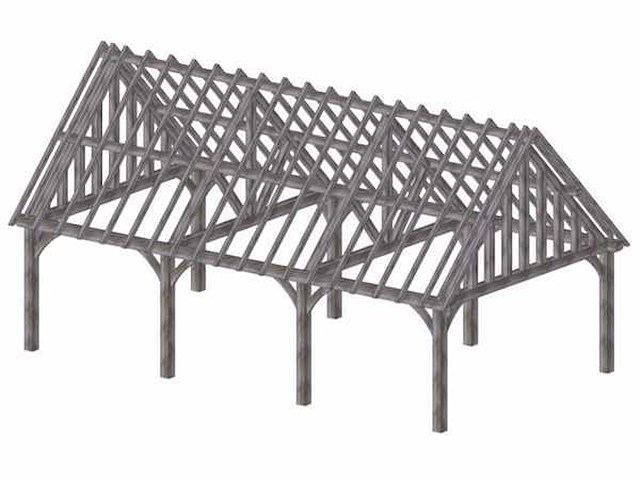Eiken carport 5x9m - afbeelding 11 van  17