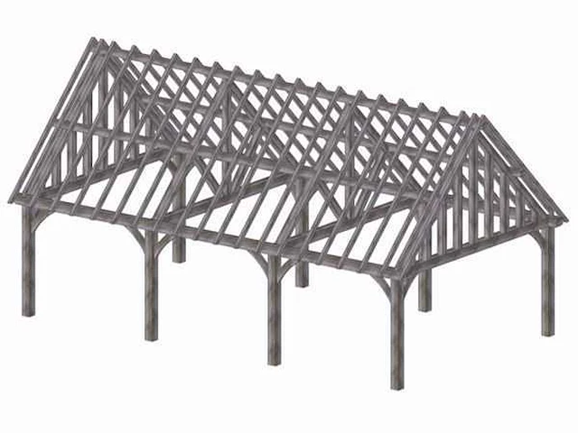 Eiken carport 5x9m - afbeelding 11 van  17