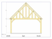 Eiken carport 5x9m - afbeelding 14 van  17