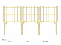 Eiken carport 5x9m - afbeelding 15 van  17