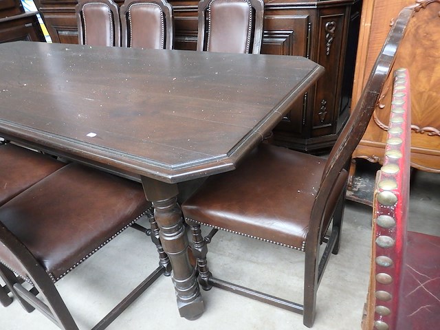 Eiken eetplaats massief t8st dres vitrine - afbeelding 2 van  5