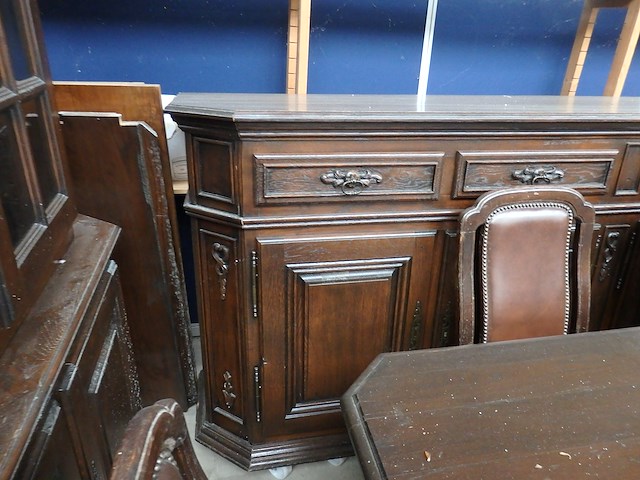 Eiken eetplaats massief t8st dres vitrine - afbeelding 4 van  5