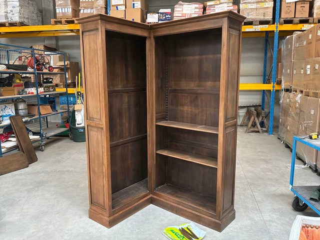 Eiken hoekboekenkast - afbeelding 1 van  26