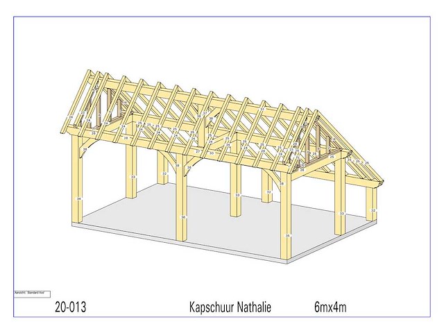 Eiken kap-schuur/poolhouse 4x6 - afbeelding 12 van  19