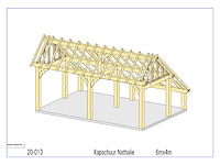 Eiken kap-schuur/poolhouse 4x6 - afbeelding 12 van  19