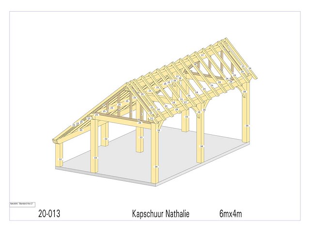Eiken kap-schuur/poolhouse 4x6 - afbeelding 13 van  19