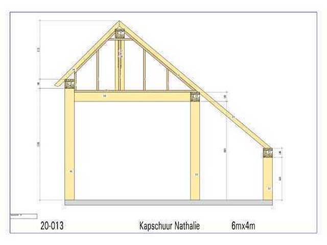 Eiken kap-schuur/poolhouse 4x6 - afbeelding 14 van  19