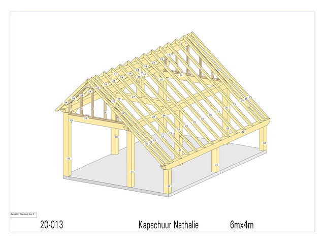 Eiken kap-schuur/poolhouse 4x6 - afbeelding 15 van  19
