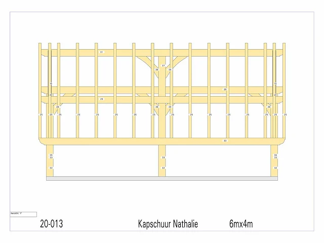 Eiken kap-schuur/poolhouse 4x6 - afbeelding 15 van  18