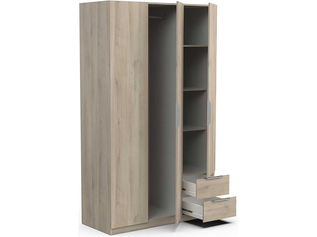 Eiken kledingkast spectre 120cm - afbeelding 5 van  7