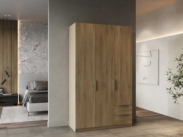 Eiken kledingkast spectre 120cm - afbeelding 7 van  7